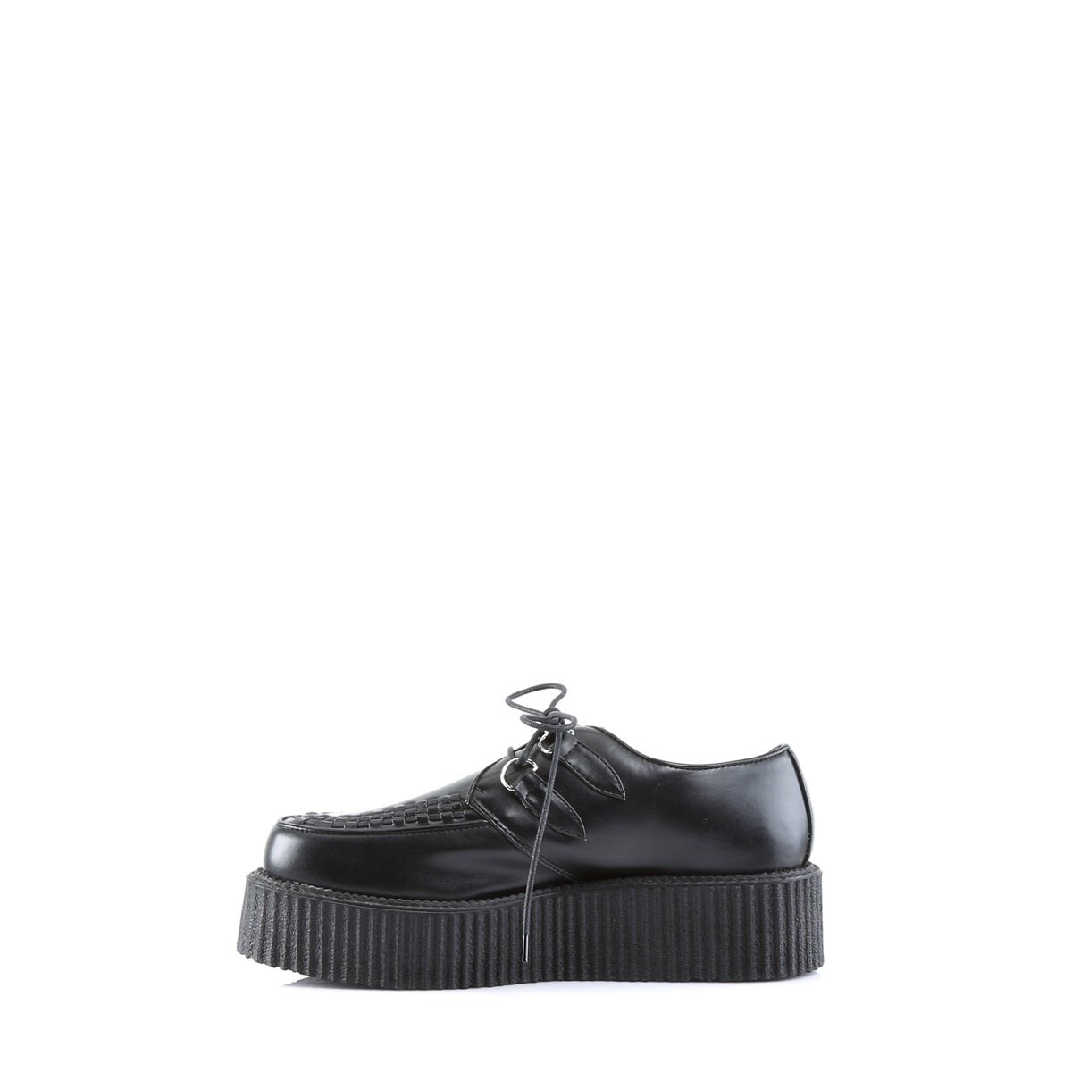 Demonia V-CREEPER-502 Vegan Deri Erkek Creepers Ayakkabı Siyah | RBWFY-9