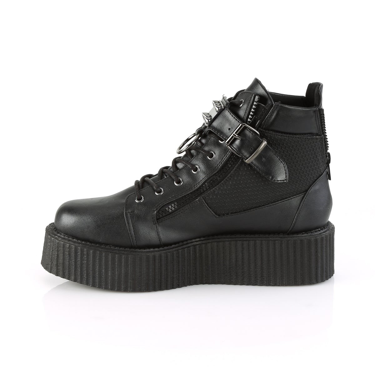 Demonia V-CREEPER-566 Vegan Deri Erkek Creepers Ayakkabı Siyah | WRSTA-8